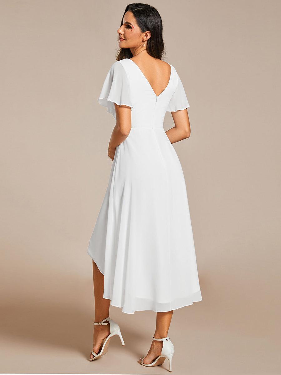 Robe Femme Coupe Fluide Col en V Élégante pour Invitée de Mariage