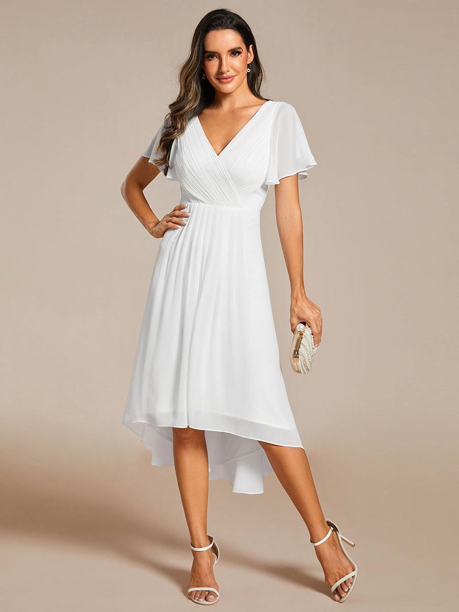 Robe Femme Coupe Fluide Col en V Élégante pour Invitée de Mariage