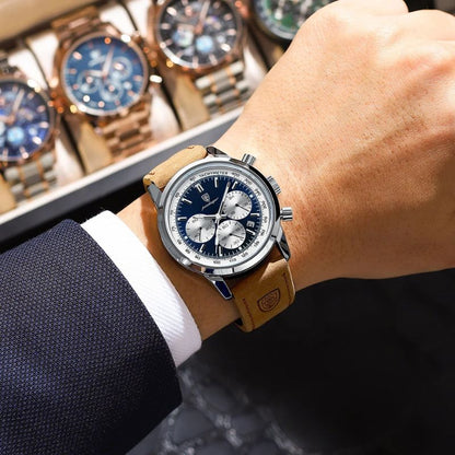 Montre Homme Chronographe Classique Cuir