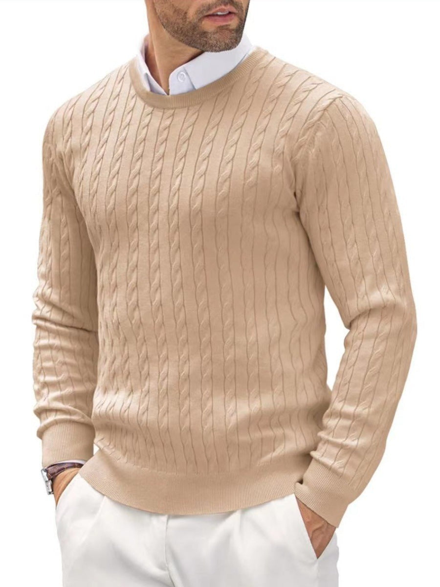 Pull Homme Slim Fit Col Rond en Tricot Fin