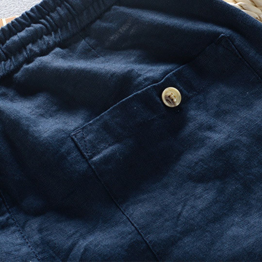 Pantalon Lin Élastique Homme