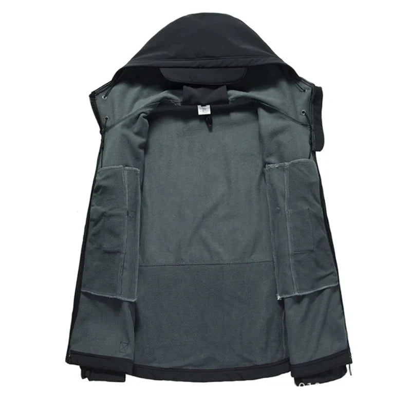 Veste de randonnée homme imperméable avec doublure polaire