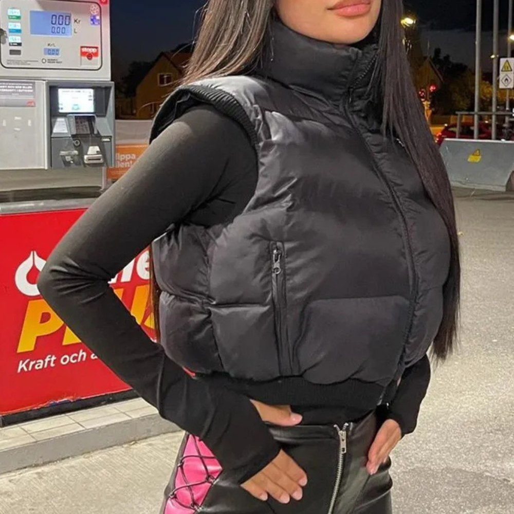 Gilet Femme Hiver Doux et Élégant Rembourré - PanierRoyale
