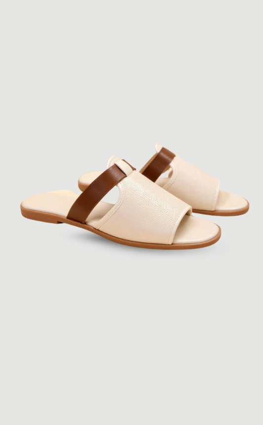 Sandales Femmes Cuir Blanc Nacré - BerlinGlamour