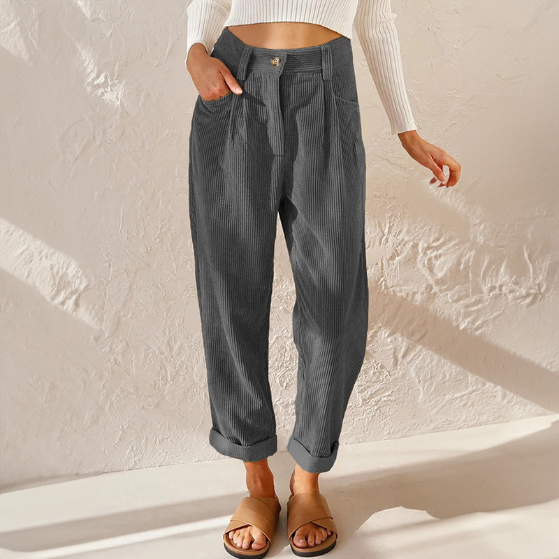 Pantalon Velour Féminin Confortable pour Travail - PanierRoyale
