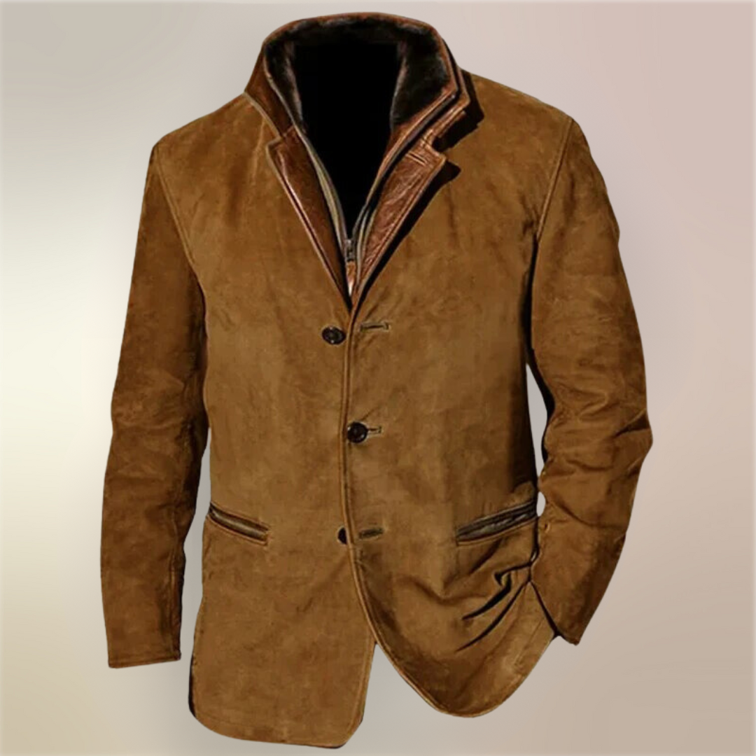 Veste Homme Mélange Laine Confort Coupe Ajustée