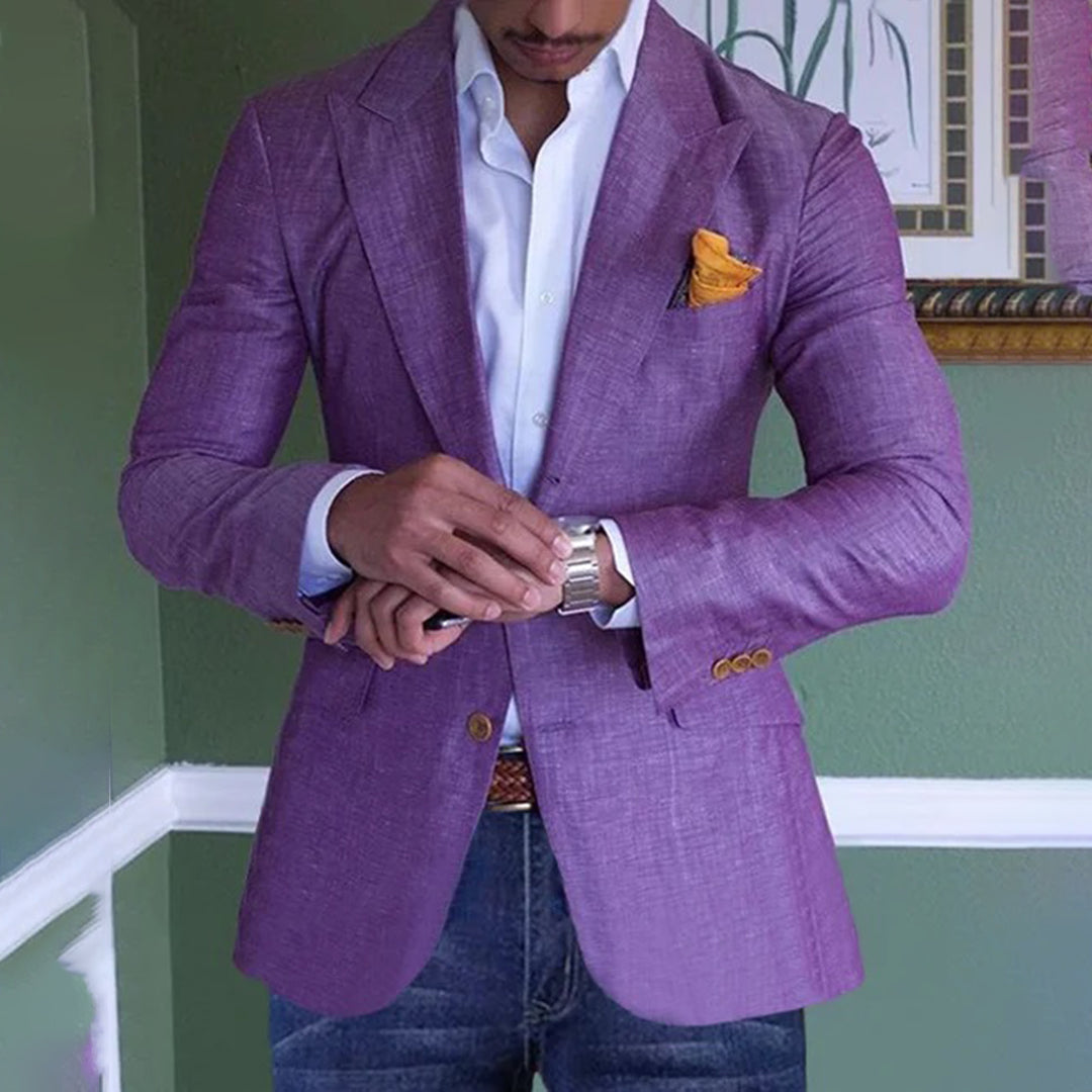 Blazer Homme Manches Longues Élégant - PanierRoyale