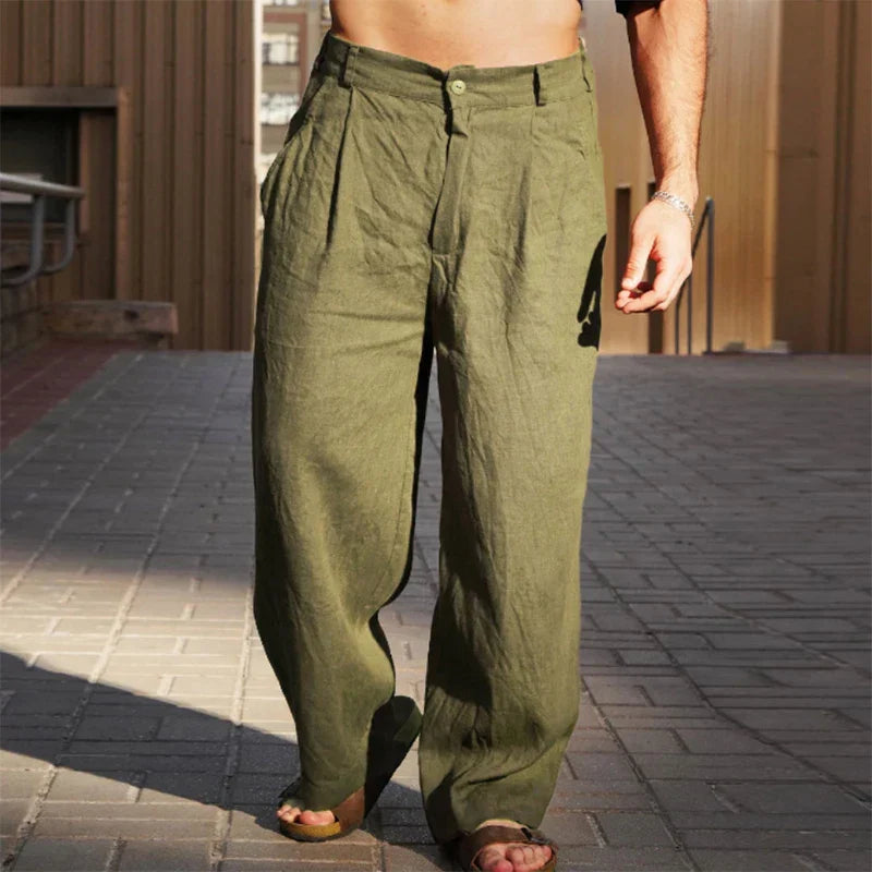 Pantalon Lin Homme Léger et Confortable