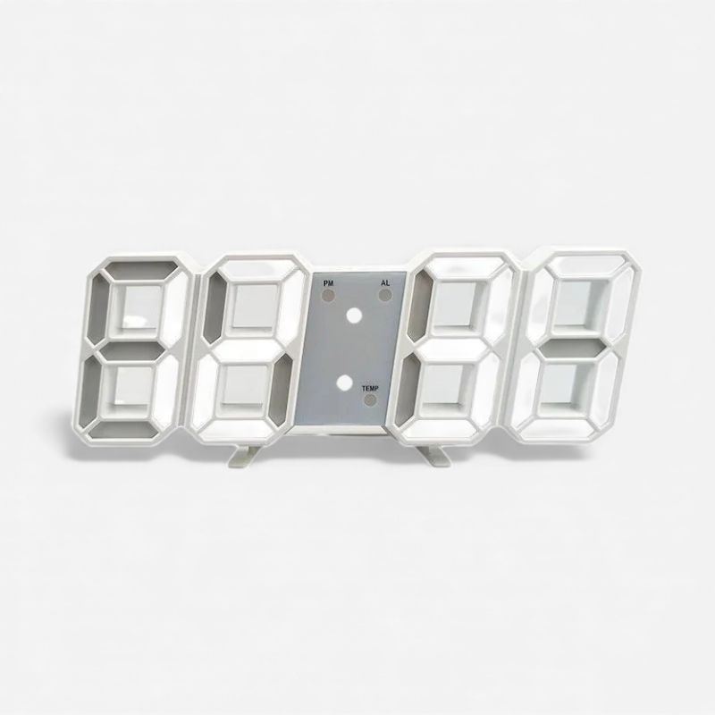 Horloge Murale LED Connectée avec Affichage 3D