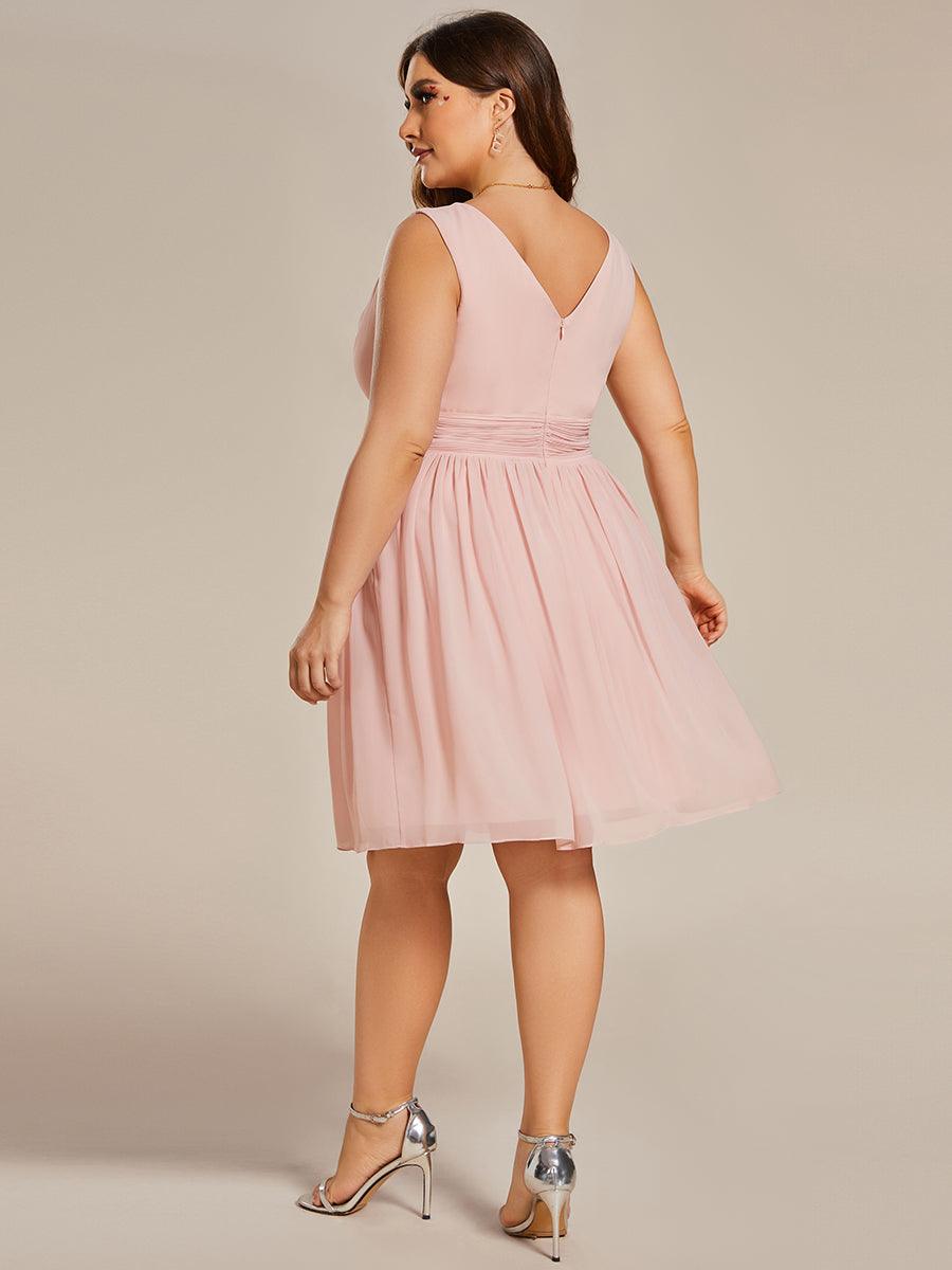 Robe Mi-Longue Demoiselle dHonneur Femme Mousseline Col en V