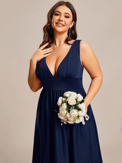 Robe de soirée Femme Taille empire Col en V Fluide
