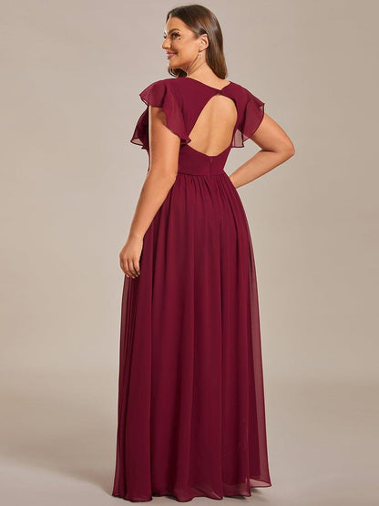 Robe Longue Femme en Mousseline Dos Ouvert Coupe Élégante