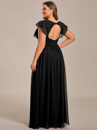 Robe Longue Femme en Mousseline Dos Ouvert Coupe Élégante