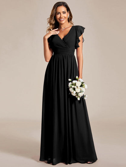 Robe Longue Femme en Mousseline Dos Ouvert Coupe Élégante