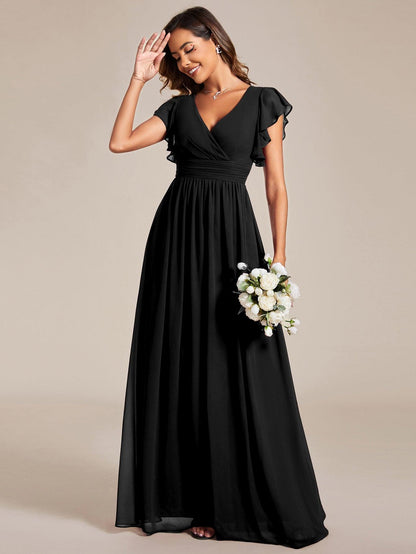 Robe Longue Femme en Mousseline Dos Ouvert Coupe Élégante
