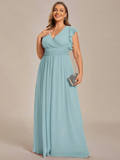 Robe Longue Femme en Mousseline Dos Ouvert Coupe Élégante