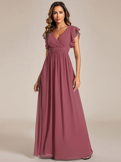 Robe Longue Femme en Mousseline Dos Ouvert Coupe Élégante