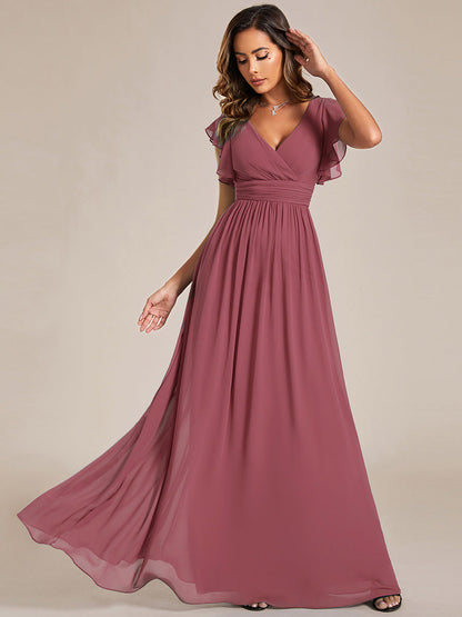 Robe Longue Femme en Mousseline Dos Ouvert Coupe Élégante