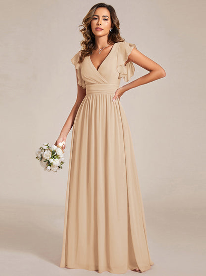 Robe Longue Femme en Mousseline Dos Ouvert Coupe Élégante
