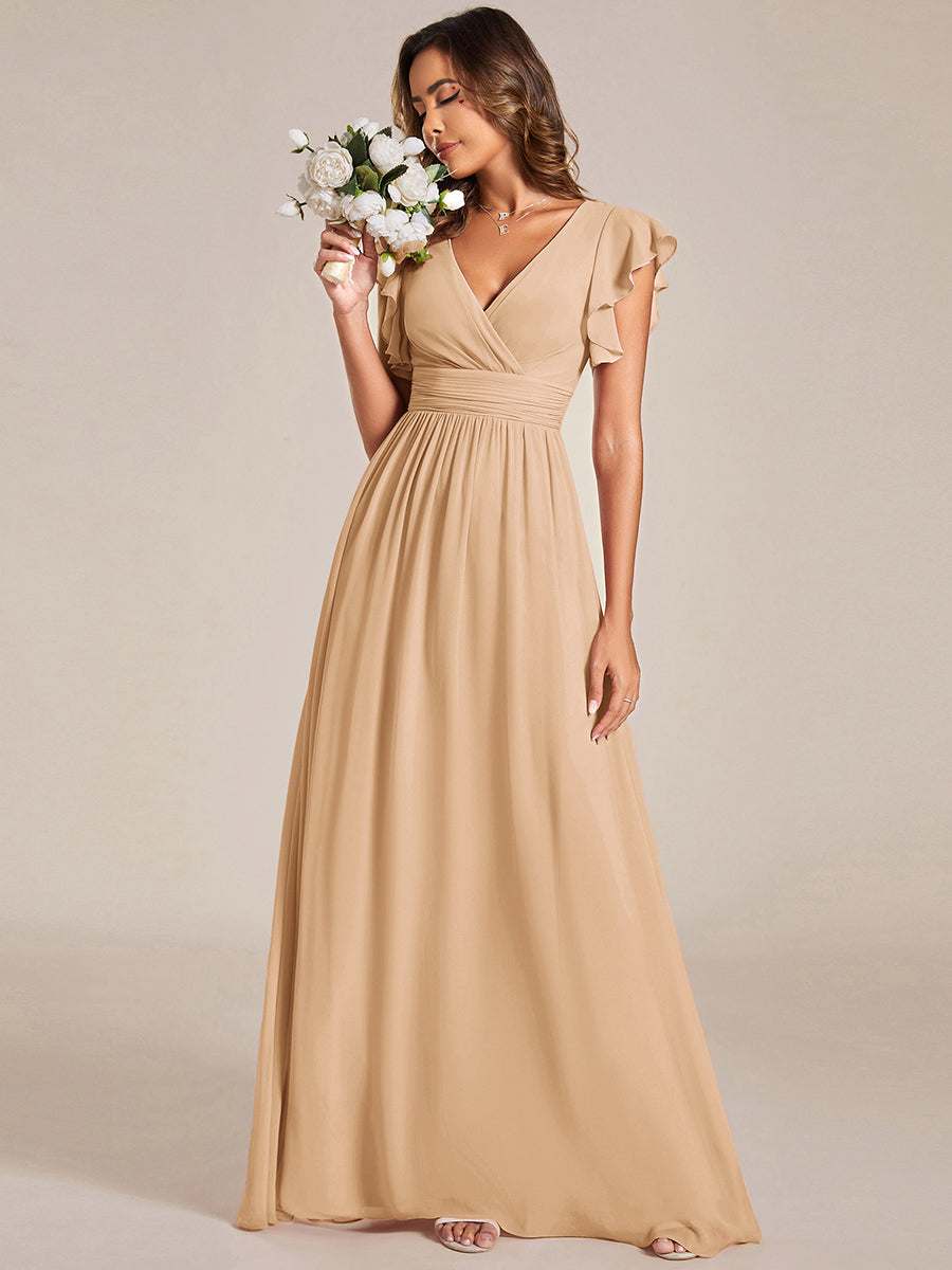 Robe Longue Femme en Mousseline Dos Ouvert Coupe Élégante