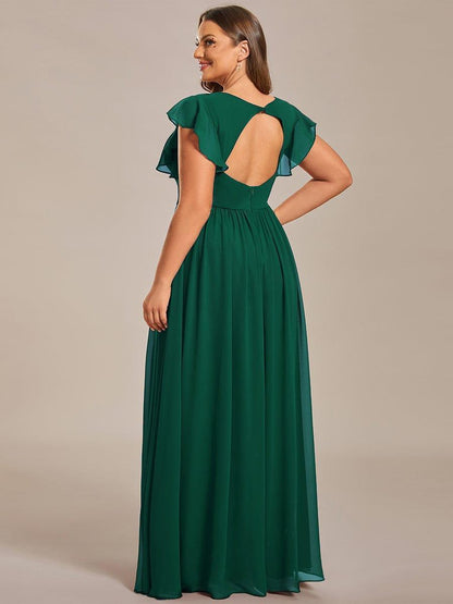 Robe Longue Femme en Mousseline Dos Ouvert Coupe Élégante