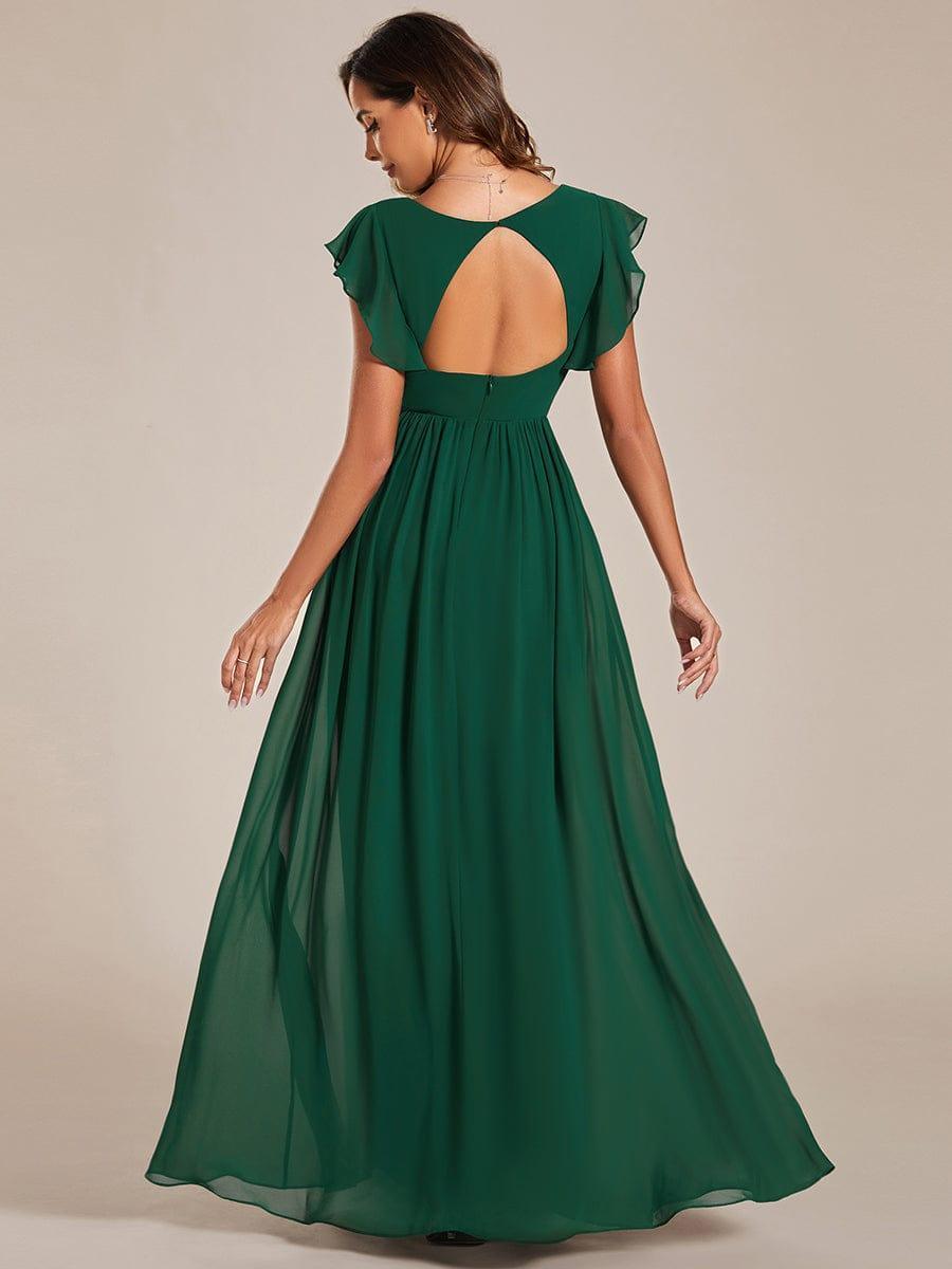 Robe Longue Femme en Mousseline Dos Ouvert Coupe Élégante