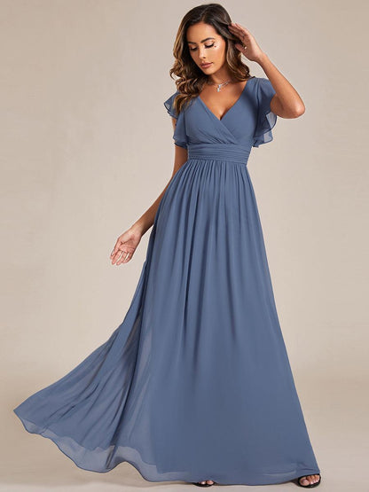 Robe Longue Femme en Mousseline Dos Ouvert Coupe Élégante