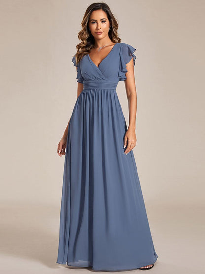 Robe Longue Femme en Mousseline Dos Ouvert Coupe Élégante