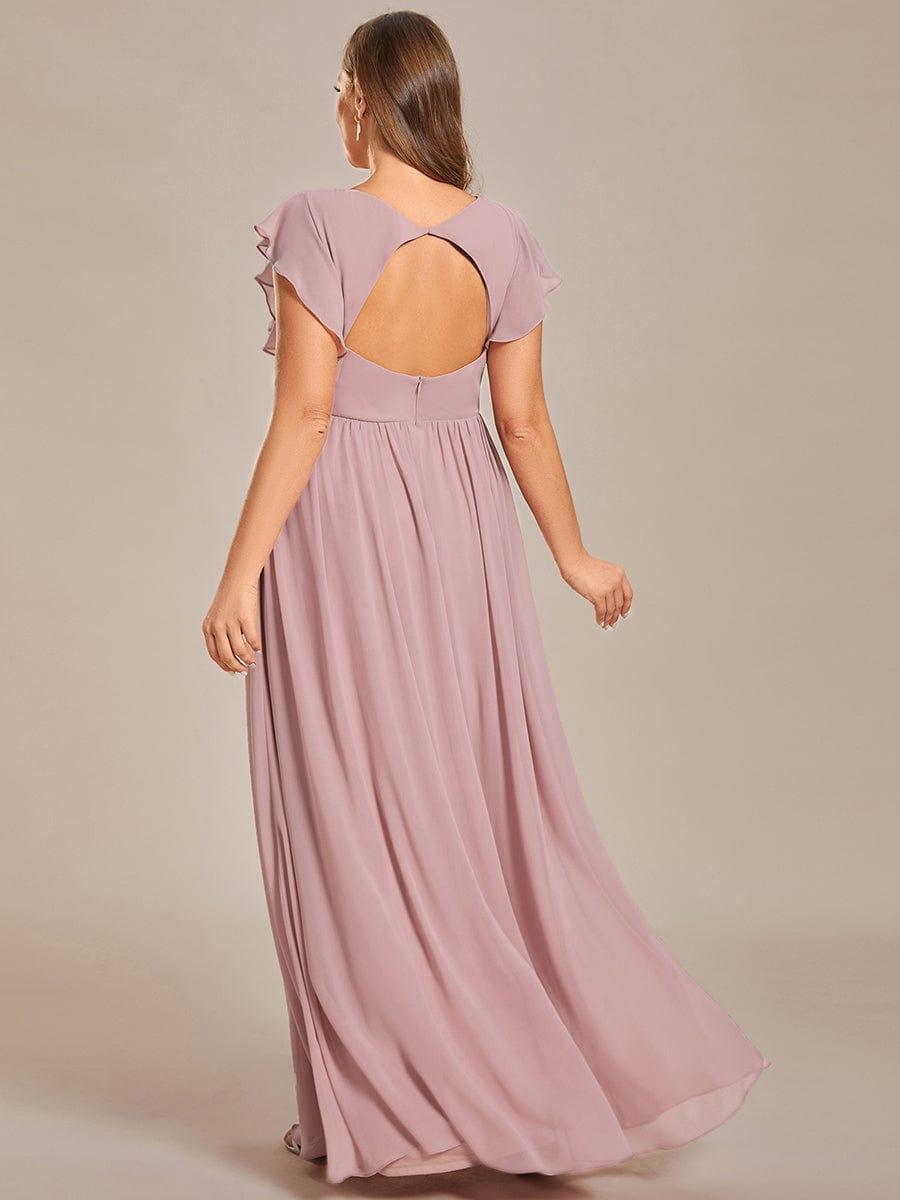 Robe Longue Femme en Mousseline Dos Ouvert Coupe Élégante