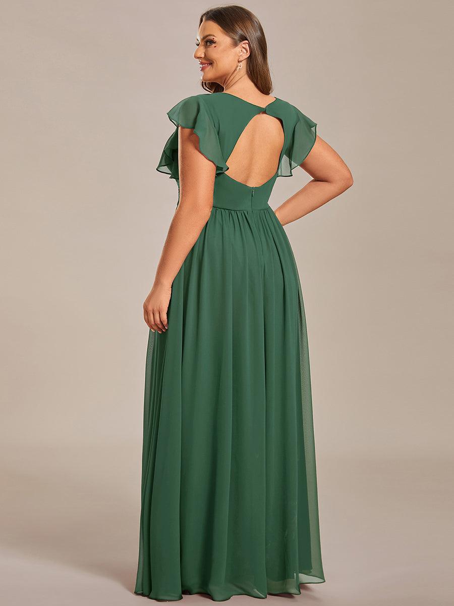 Robe Longue Femme en Mousseline Dos Ouvert Coupe Élégante