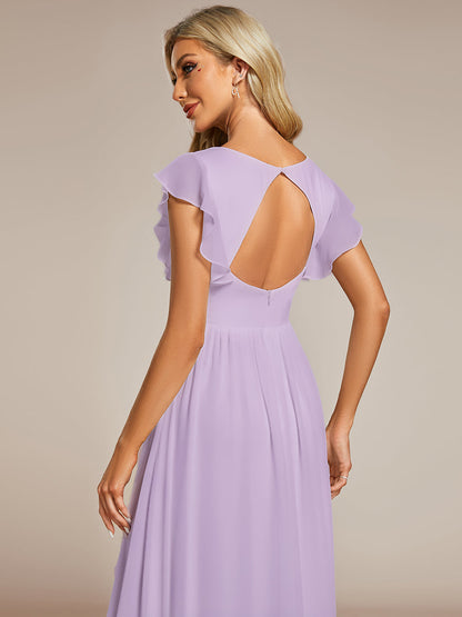 Robe Longue Femme en Mousseline Dos Ouvert Coupe Élégante