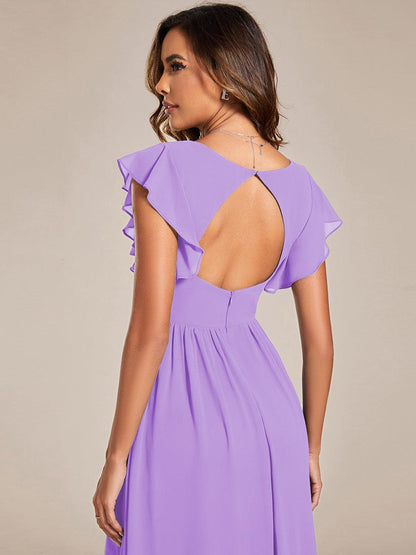 Robe Longue Femme en Mousseline Dos Ouvert Coupe Élégante