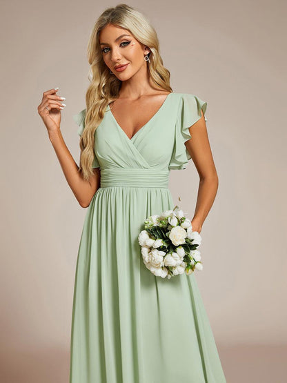 Robe Longue Femme en Mousseline Dos Ouvert Coupe Élégante
