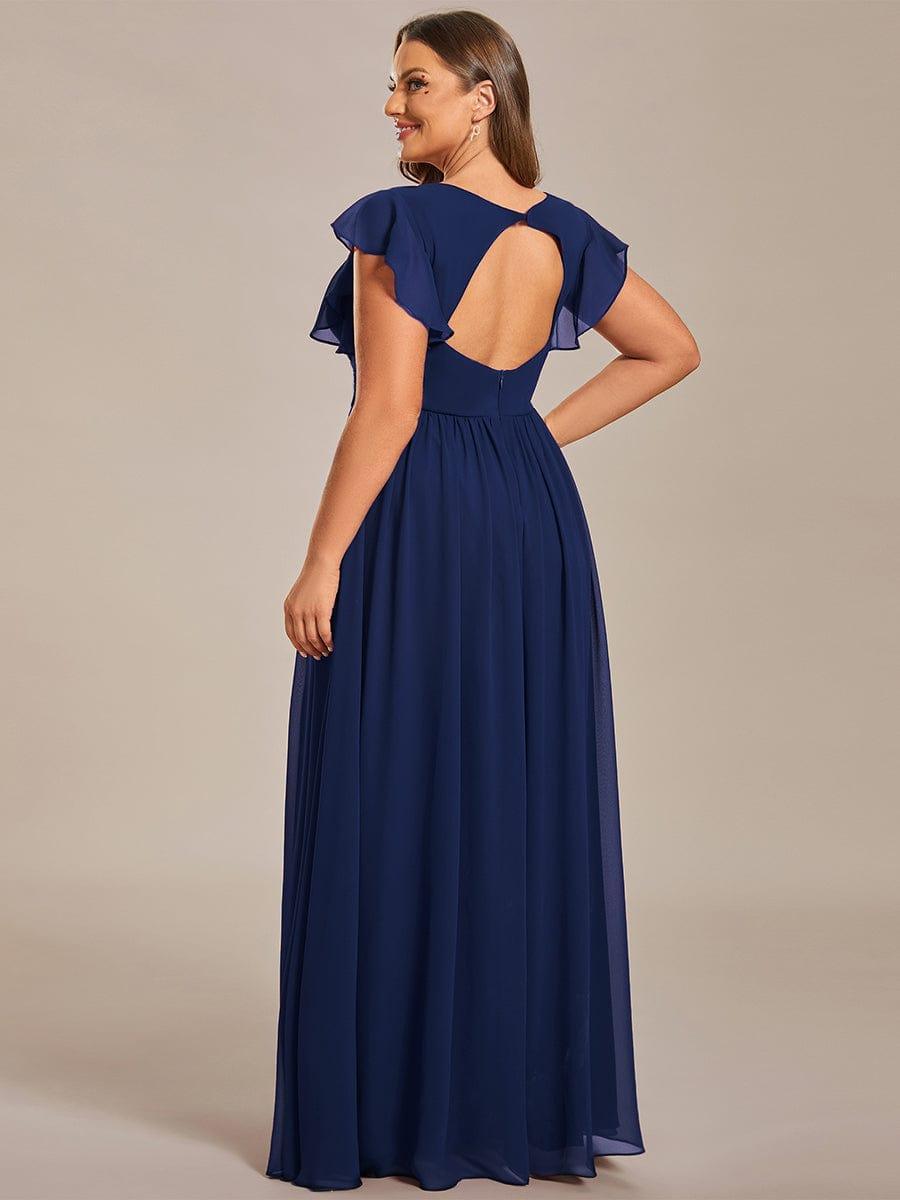 Robe Longue Femme en Mousseline Dos Ouvert Coupe Élégante
