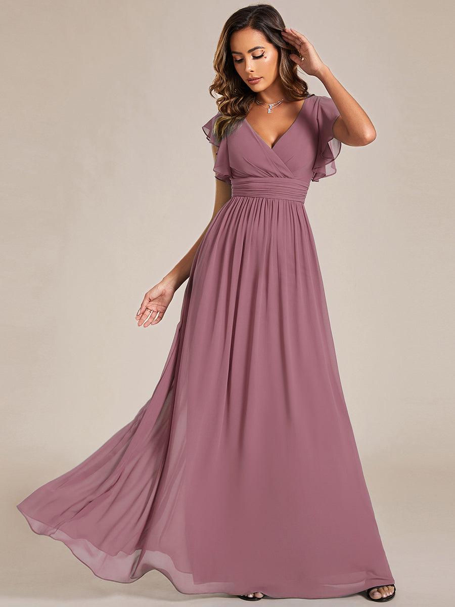 Robe Longue Femme en Mousseline Dos Ouvert Coupe Élégante