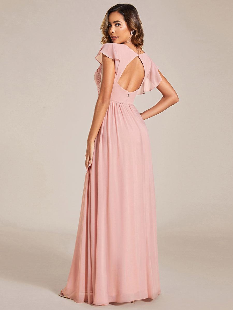 Robe Longue Femme en Mousseline Dos Ouvert Coupe Élégante