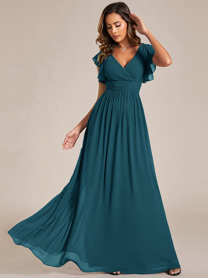 Robe Longue Femme en Mousseline Dos Ouvert Coupe Élégante