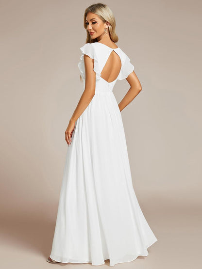 Robe Longue Femme en Mousseline Dos Ouvert Coupe Élégante