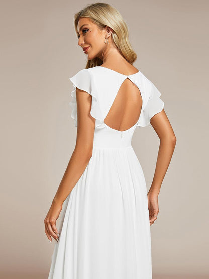 Robe Longue Femme en Mousseline Dos Ouvert Coupe Élégante