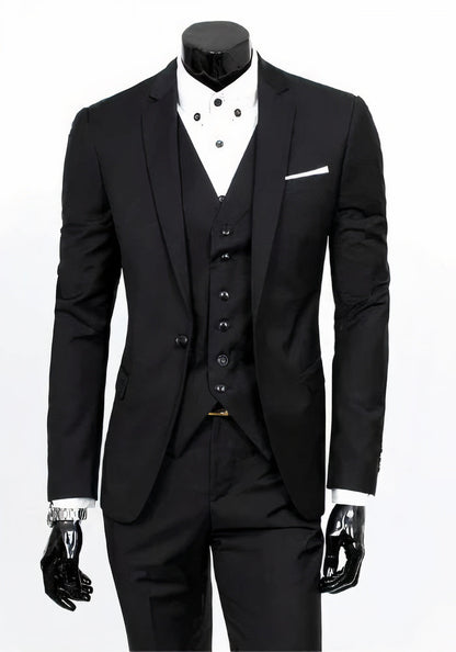 Costume Homme Classique 3 Pièces avec Gilet et Chemise Blanche - PanierRoyale