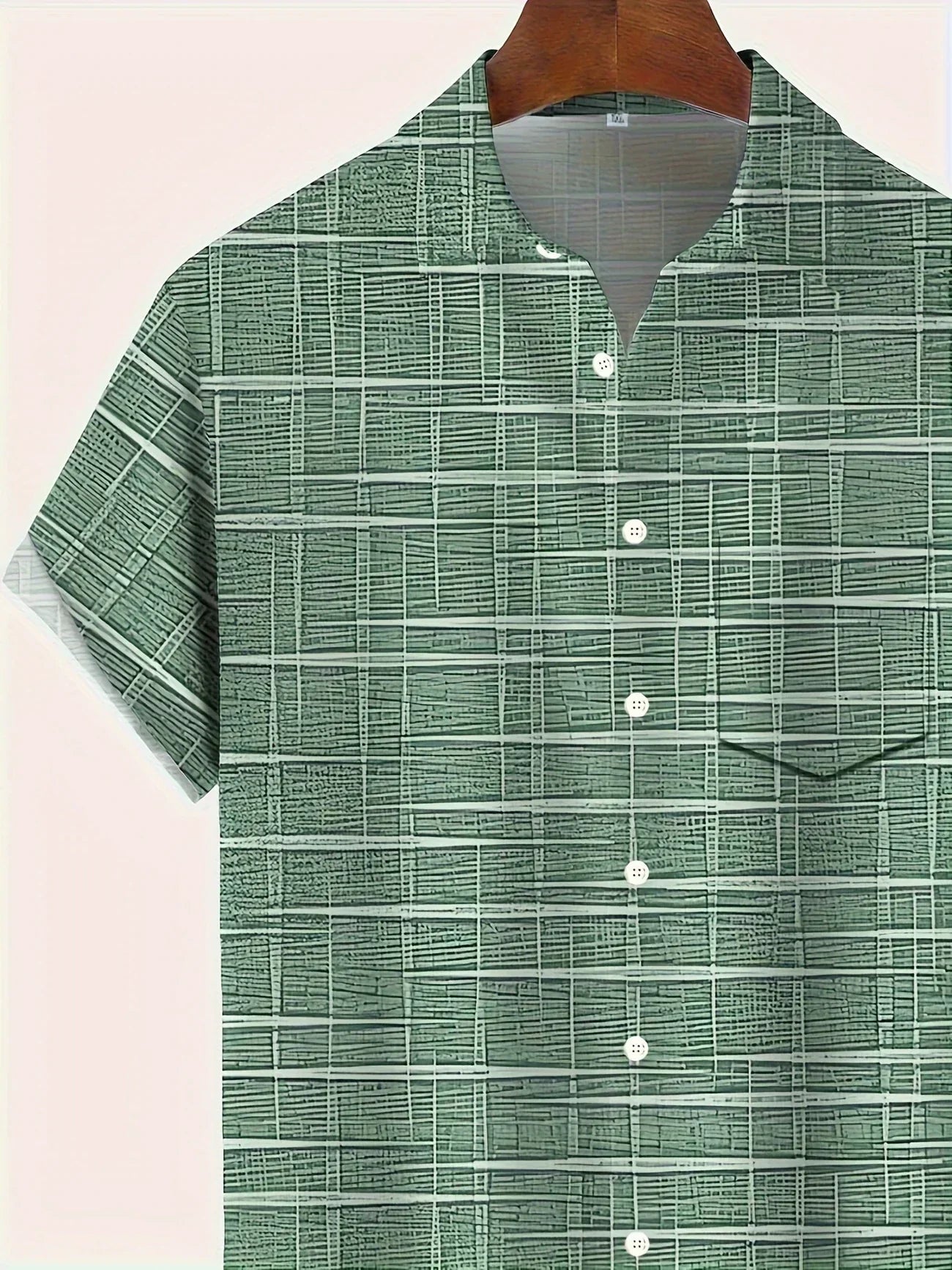 Chemise Homme Manches Courtes Carreaux Décontractée