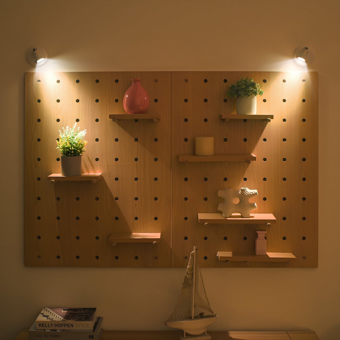 Spot LED Mural Sans Perçage Rechargeable Orientable avec Télécommande