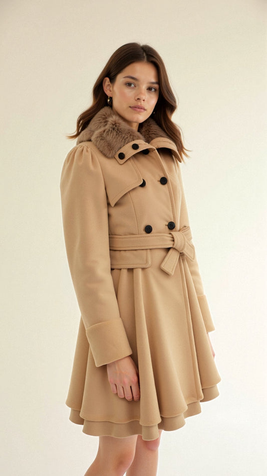 Manteau Dalia à Capuche Fourrée Douce et Chaude - BerlinGlamour