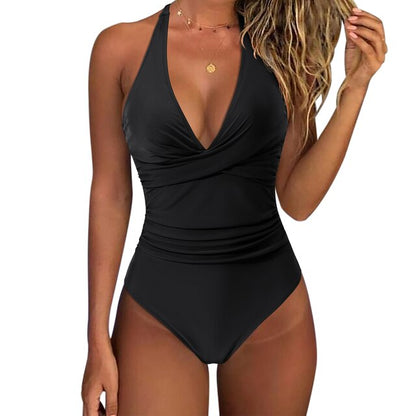 Maillot de Bain Femme Imprimé Marine avec Bretelles Réglables