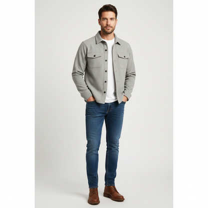Veste Coton Noir Homme Décontractée et Élégante