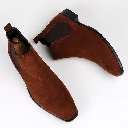 Bottes Chelsea Cuir Brun pour Homme