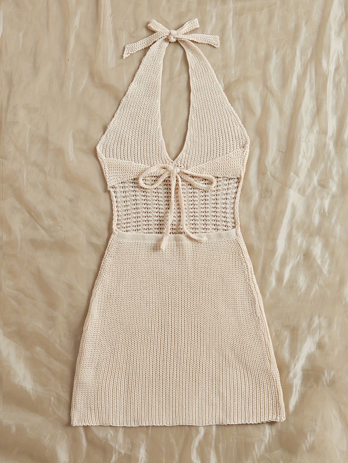 Elbea™ – Robe Crochet Femme Courte Transparente Bohème Chic Été