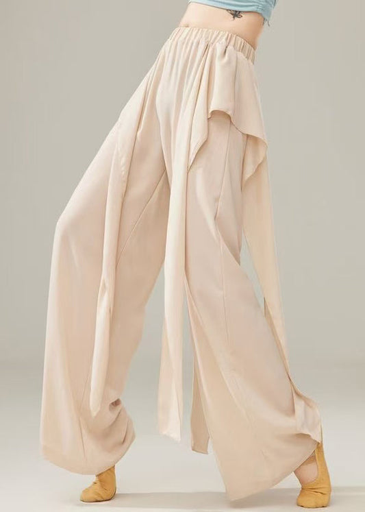 Pantalon de danse chic en coton beige pour femme - EasyApparels