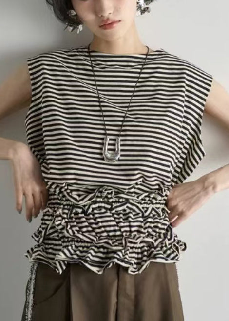 Chic noir et blanc plage gilet en coton pour l'été - EasyApparels