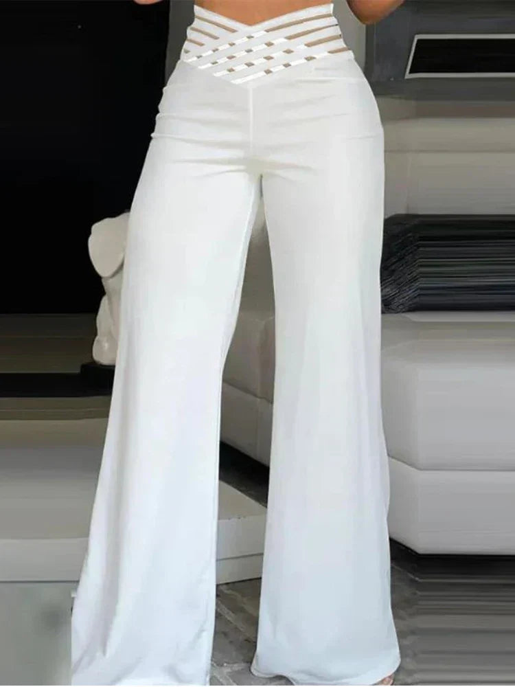 Pantalon Femme Taille Haute Élégant pour Travail et Soirée - PanierRoyale